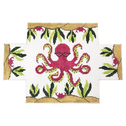 Octopus Brick Cover Painted Canvas J. Child Designs  - 1