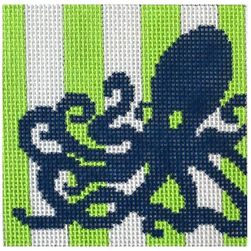 Octopus Stencil Insert Painted Canvas Two Sisters Needlepoint  - 1