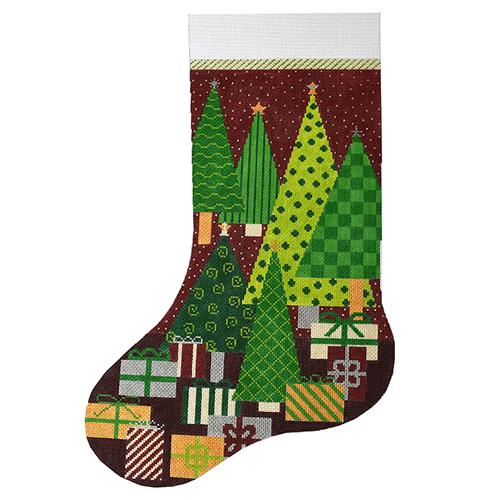 Oh Christmas Tree Stocking Painted Canvas The Meredith Collection  - 1
