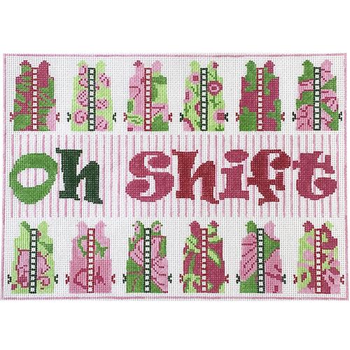 Oh Shift Painted Canvas Two Sisters Needlepoint 