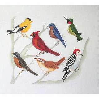 Ohio Birds Painted Canvas The Plum Stitchery 
