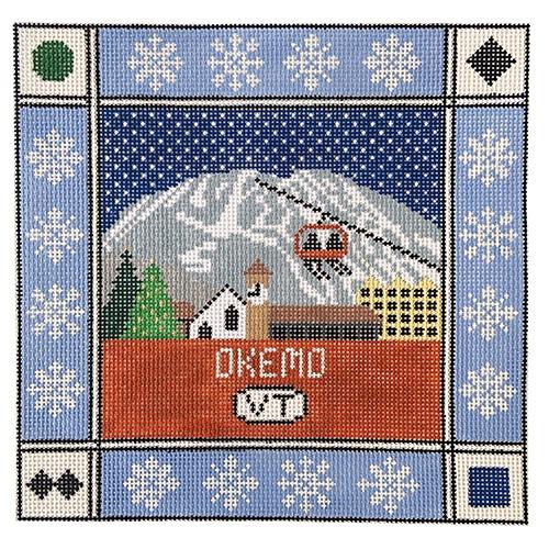 Okemo Square Painted Canvas Doolittle Stitchery 
