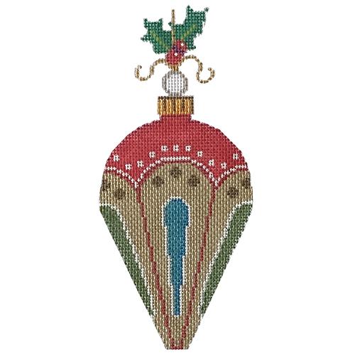 Old Fashioned Ornaments   Bronze & Red Painted Canvas The Meredith Collection  - 1