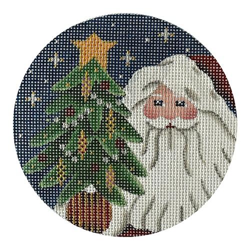 Old Father Christmas Painted Canvas Rebecca Wood Designs 