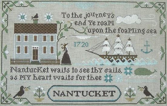 Old Nantucket Painted Canvas Ewe & Eye  - 1