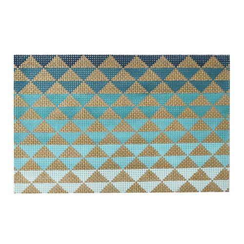 Ombre Blue Painted Canvas Kimberly Ann Needlepoint  - 1