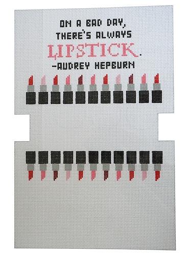 On a Bad Day... Audrey Hepburn Painted Canvas Kimberly Ann Needlepoint 