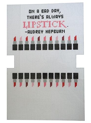 On a Bad Day... Audrey Hepburn Painted Canvas Kimberly Ann Needlepoint  - 1