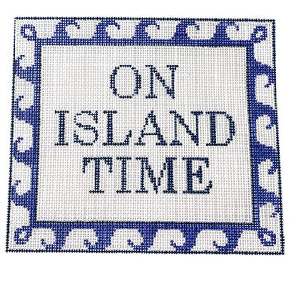 On Island Time Painted Canvas The Salty Stitcher 
