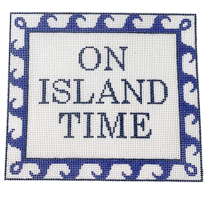 On Island Time Painted Canvas The Salty Stitcher 
