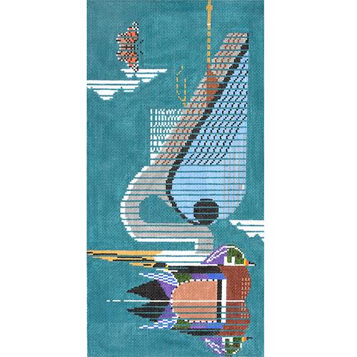 Once Upon a Pond on 13 Painted Canvas Charley Harper 