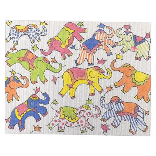 Oodles of Ellies - Bright Pastels Painted Canvas Kate Dickerson Needlepoint Collections 