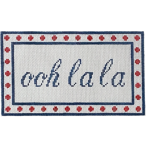 Ooh La La Painted Canvas SilverStitch Needlepoint  - 1