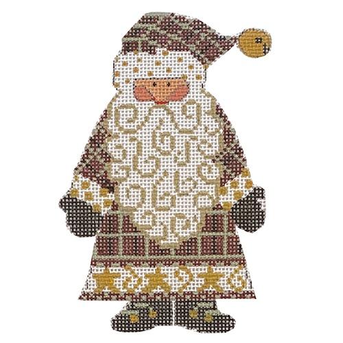 Open Armed Santa Painted Canvas Danji Designs  - 1