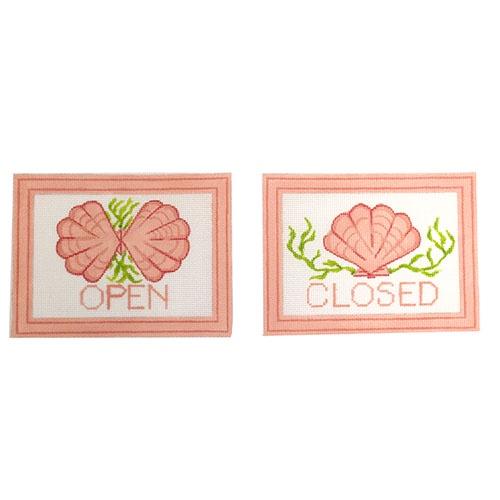 Open/Closed Scallops Painted Canvas Kate Dickerson Needlepoint Collections 