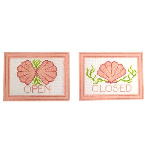 Open/Closed Scallops Painted Canvas Kate Dickerson Needlepoint Collections  - 1