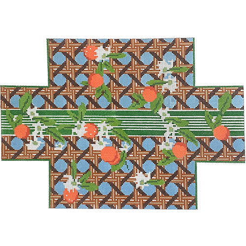 Orange Blossoms on Leigh Brick Cover Painted Canvas KCN Designers 