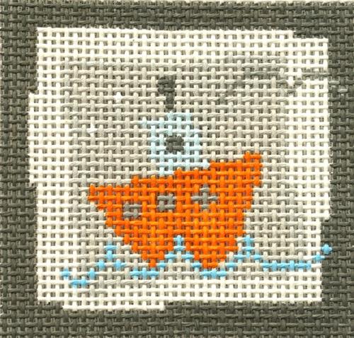 Orange Boat Painted Canvas Pippin 