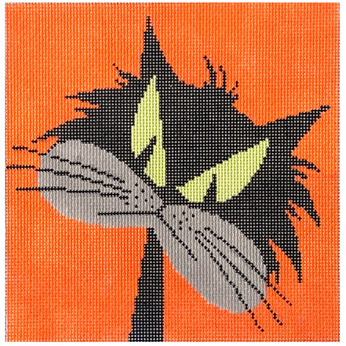 Orange Cat ASIT Painted Canvas A Stitch in Time 