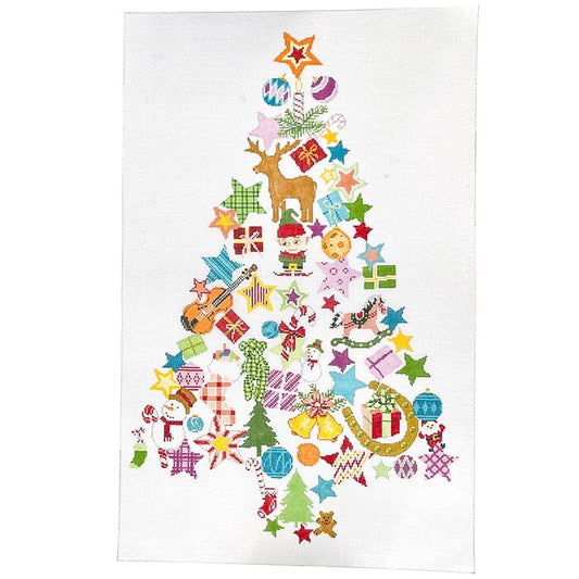 Ornament Tree ASIT Painted Canvas A Stitch in Time 