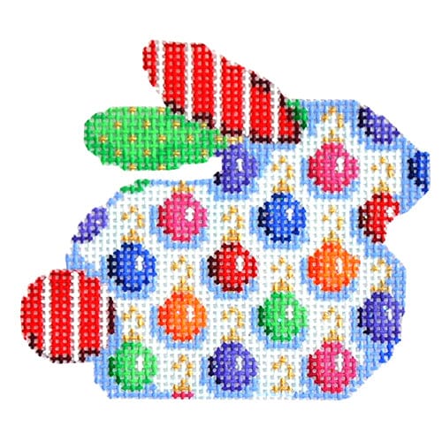 Ornaments Christmas Bunny Painted Canvas Associated Talents  - 1