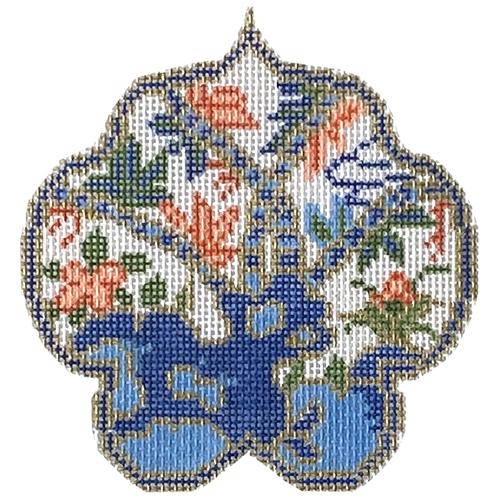 Ornate Bamboo Ornament Painted Canvas KCN Designers  - 1