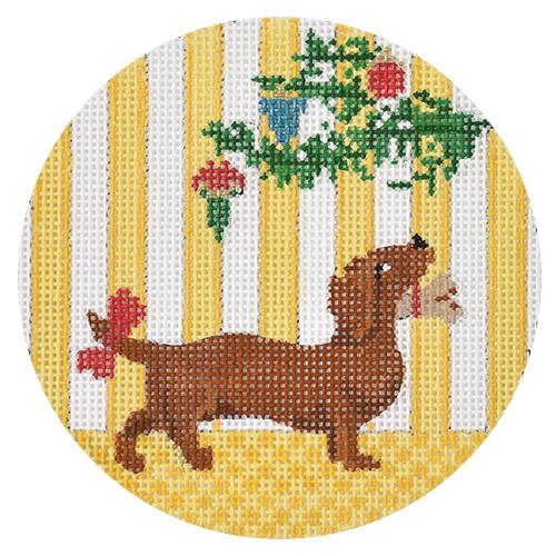 Oscar's Ornament Painted Canvas Tina Griffin Designs  - 1
