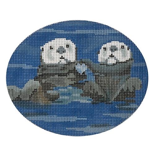 Otter Love Painted Canvas Scott Church Creative  - 1