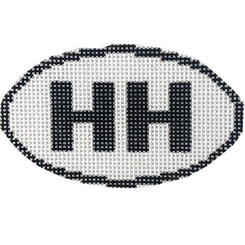 Oval City Ornament   HH Hilton Head SC Painted Canvas The Colonial Needle Company 
