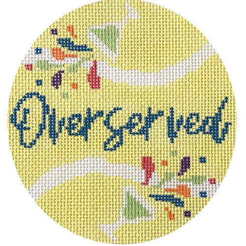 Oversized Tennis Ball   Multi Painted Canvas Wipstitch Needleworks  - 1
