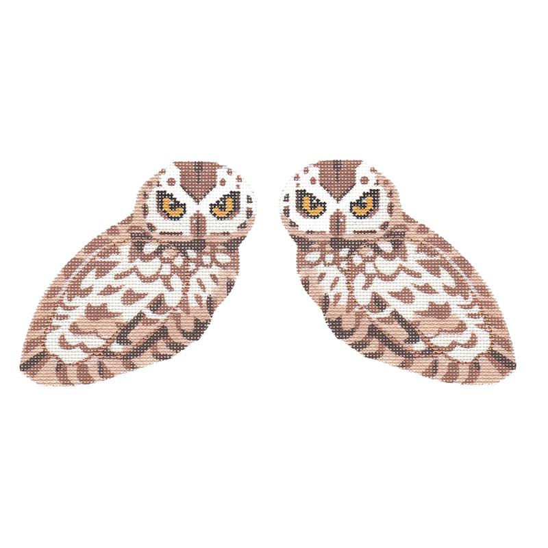 Owl 2 Painted Canvas Labors of Love Needlepoint  - 1