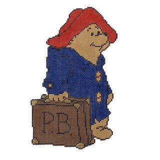 Paddington with Suitcase Painted Canvas Silver Needle 

