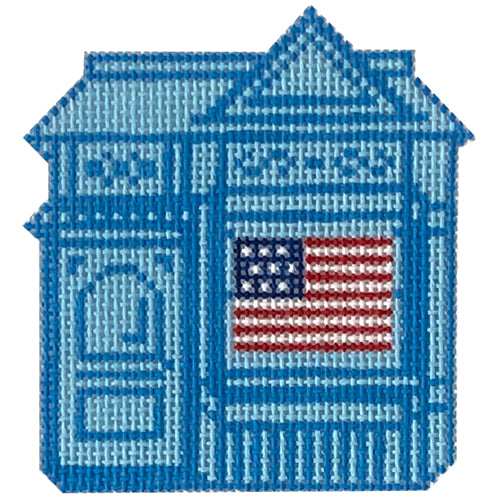 Painted Lady   US Flag Painted Canvas Audrey Wu Designs  - 1