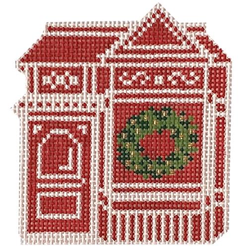 Painted Lady Victorian House   Christmas Edition Painted Canvas Audrey Wu Designs  - 1