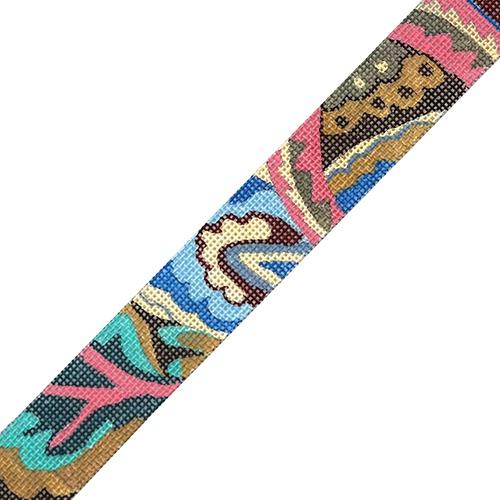 Paisley Belt   Jacobean Colors Painted Canvas The Meredith Collection  - 1