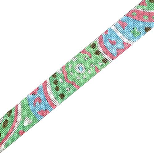 Paisley Belt - Sea Foam Overall Pattern Painted Canvas The Meredith Collection 
