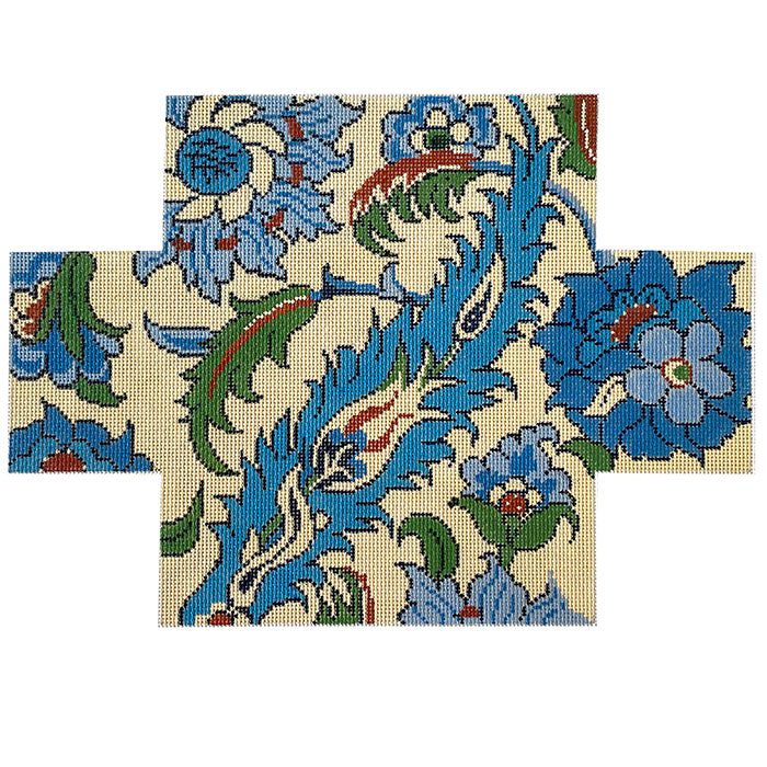 Paisley Tapestry Brick Painted Canvas Patti Mann  - 1