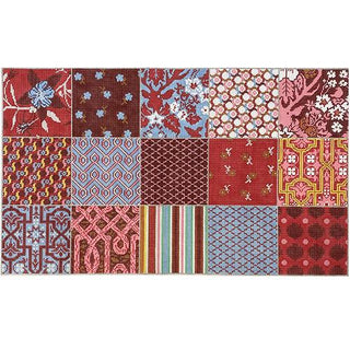 Palette   Persimmon Patchwork Painted Canvas Cooper Oaks Design 
