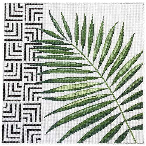 Palm Geometric   Skinny Frawns Painted Canvas Alice Peterson Company  - 1