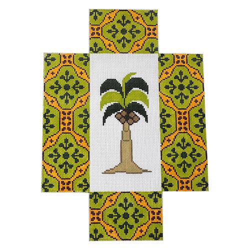 Palm Tree Brick Cover Painted Canvas J. Child Designs 
