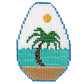 Palm Tree Key Chain Painted Canvas The Meredith Collection 