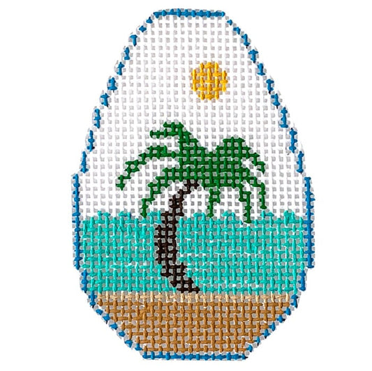 Palm Tree Key Chain Painted Canvas The Meredith Collection 
