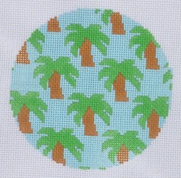 Palm Trees Ornament Painted Canvas Danji Designs 