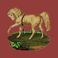 Palomino Horse Needlepoint Kit Kits Elizabeth Bradley Design Dark Red 