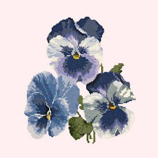 Pansies Needlepoint Kit Kits Elizabeth Bradley Design Cream 
