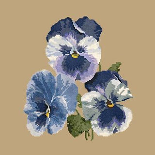 Pansies Needlepoint Kit Kits Elizabeth Bradley Design Sand 
