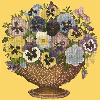 Pansy Bowl Needlepoint Kit Kits Elizabeth Bradley Design Sunflower Yellow 
