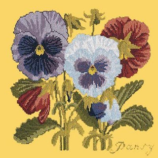 Pansy Needlepoint Kit Kits Elizabeth Bradley Design Sunflower Yellow 
