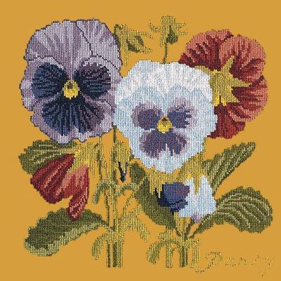 Pansy Needlepoint Kit Kits Elizabeth Bradley Design Yellow 

