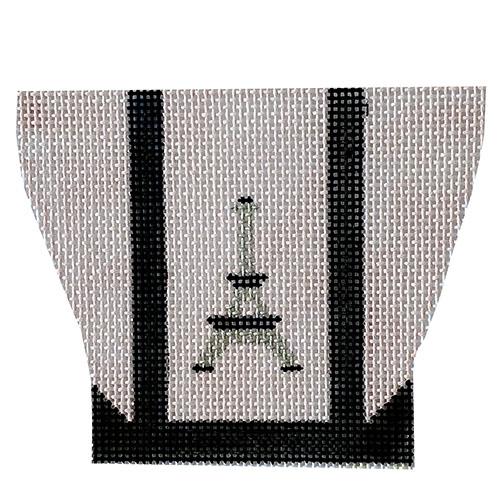 Paris Pink Mini Tote Bag Painted Canvas Vallerie Needlepoint Gallery  - 1